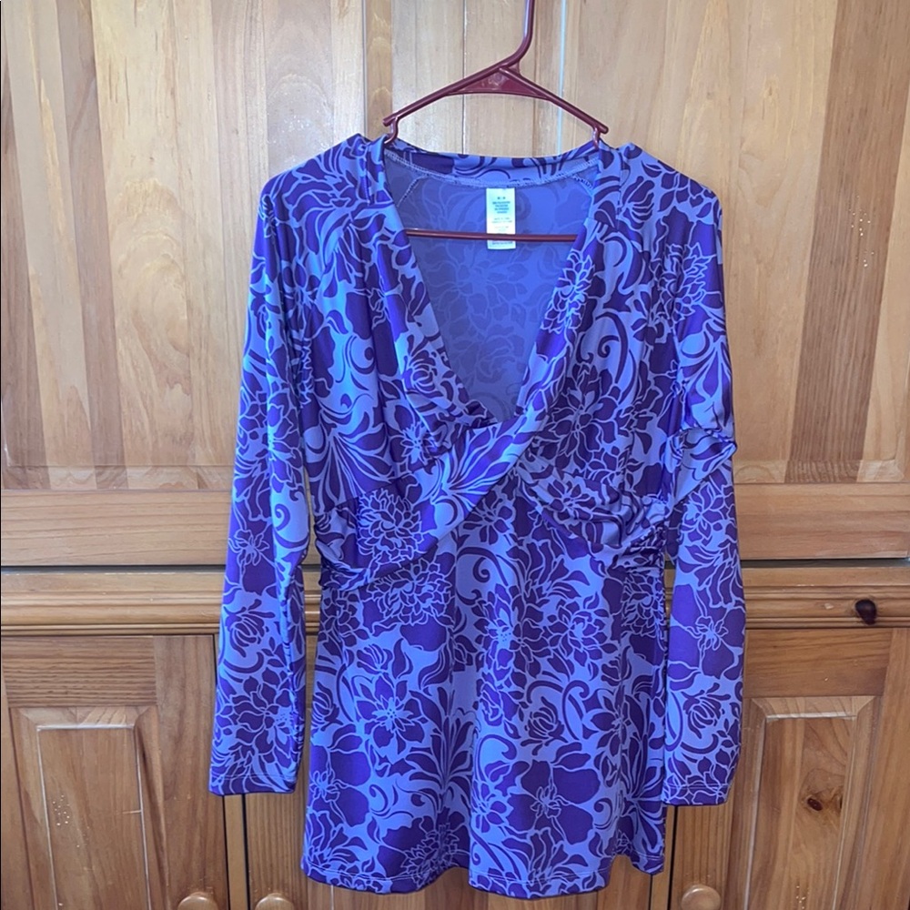 Floral Purple Long Sleeve Top